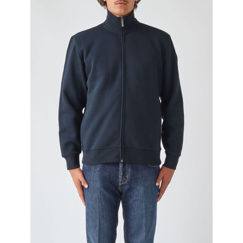 Colmar Men High Neck Full-Zip Cotton Blend Sweatshirt Colmar With Contrast Logo